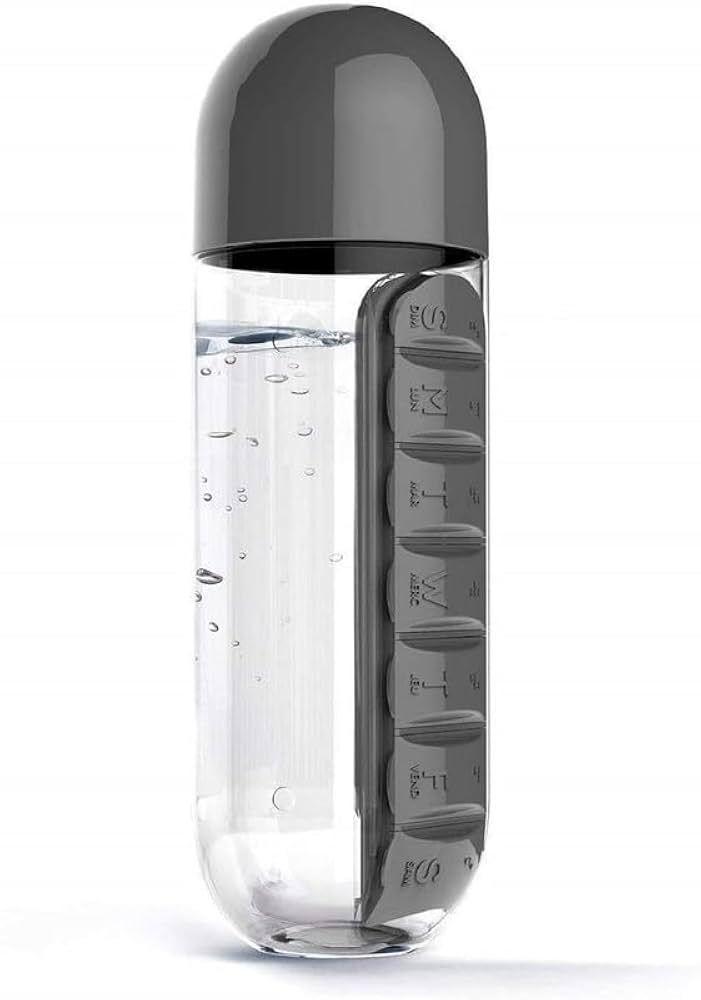 WATER BOTTLE WITH PILL BOX