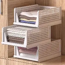 Stackable 3 Layer Wardrobe Drawer Organiser Set