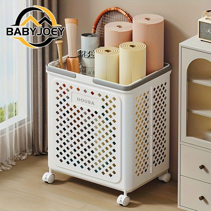 Foldable Wheel Laundry Basket