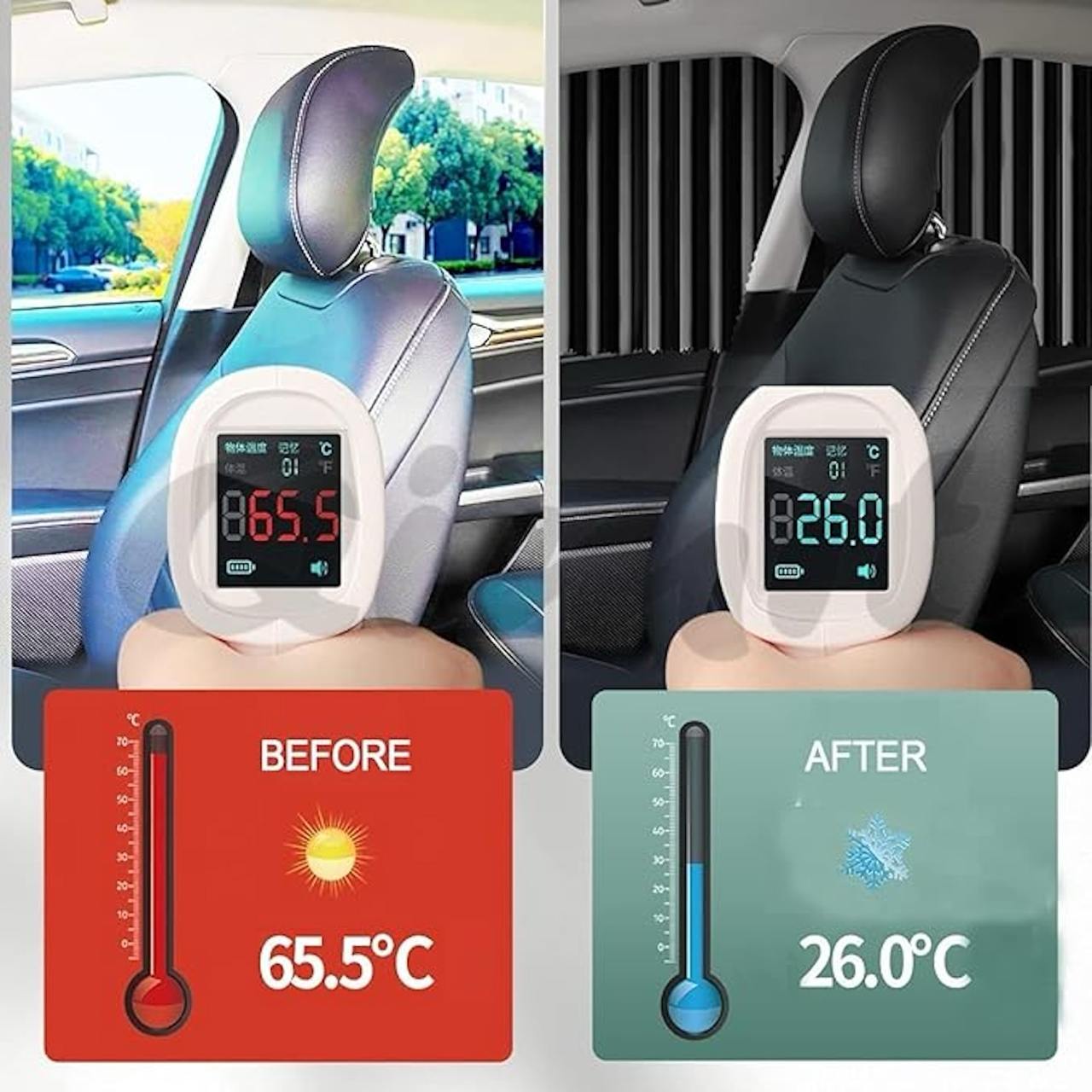 4Pcs Magic Car Window Curtain (Imported)