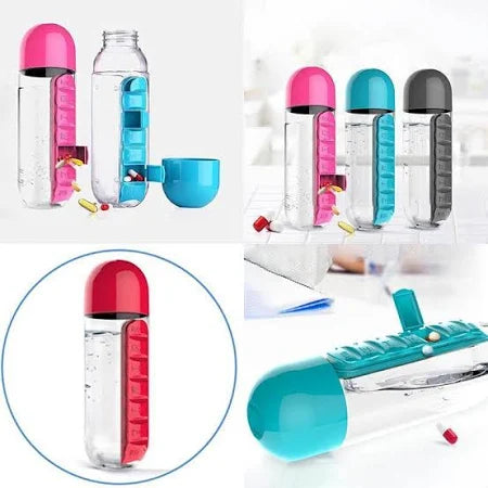 WATER BOTTLE WITH PILL BOX